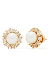 Kate Spade Gold-tone Candy Shop Imitation Pearl Halo Stud Earrings