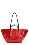 Allsaints Odette Tote & Pouch In Gala Red