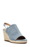 Nydj Cai Slingback Espadrille Wedge Sandal In Blue Bell