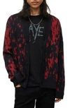 JOHN VARVATOS THORTON PAINT BUCKET SPILL CARDIGAN