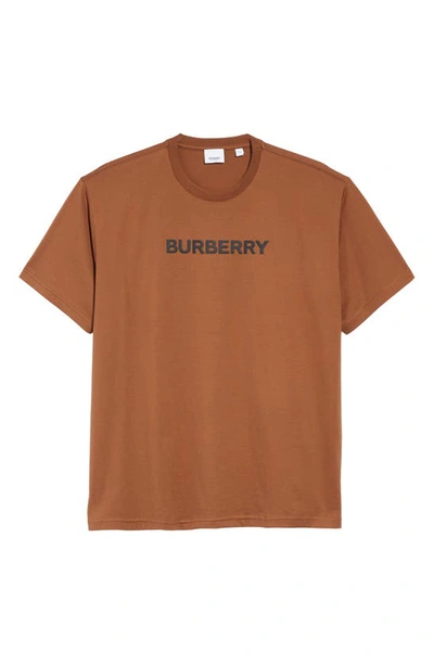 Burberry Harriston Logo Cotton Graphic Tee In Brown