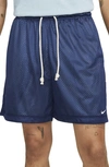 Nike Dri-fit Reversible Basketball Shorts In Midnight Navy/ Worn Blue/ Sail