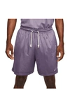 Nike Dri-fit Reversible Basketball Shorts In Canyon Purple/ Grey/ Ivory
