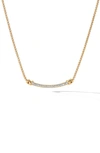 David Yurman 18kt Yellow Gold Petite Helena Diamond Station Necklace In Diamond/ Yellow Gold