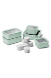 Caraway 14-piece Food Storage Glass Container Set In Mist