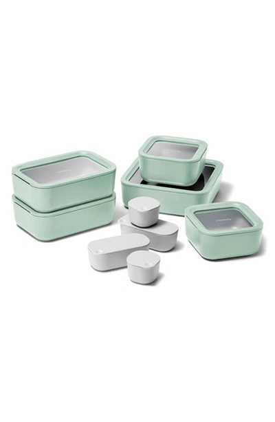 Caraway 14-piece Food Storage Glass Container Set In Mist