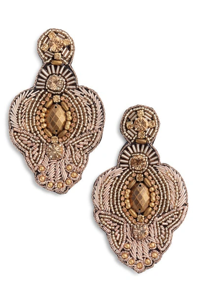 Tasha Beaded Earrings In Gold