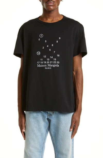 MAISON MARGIELA NUMBER LOGO COTTON T-SHIRT