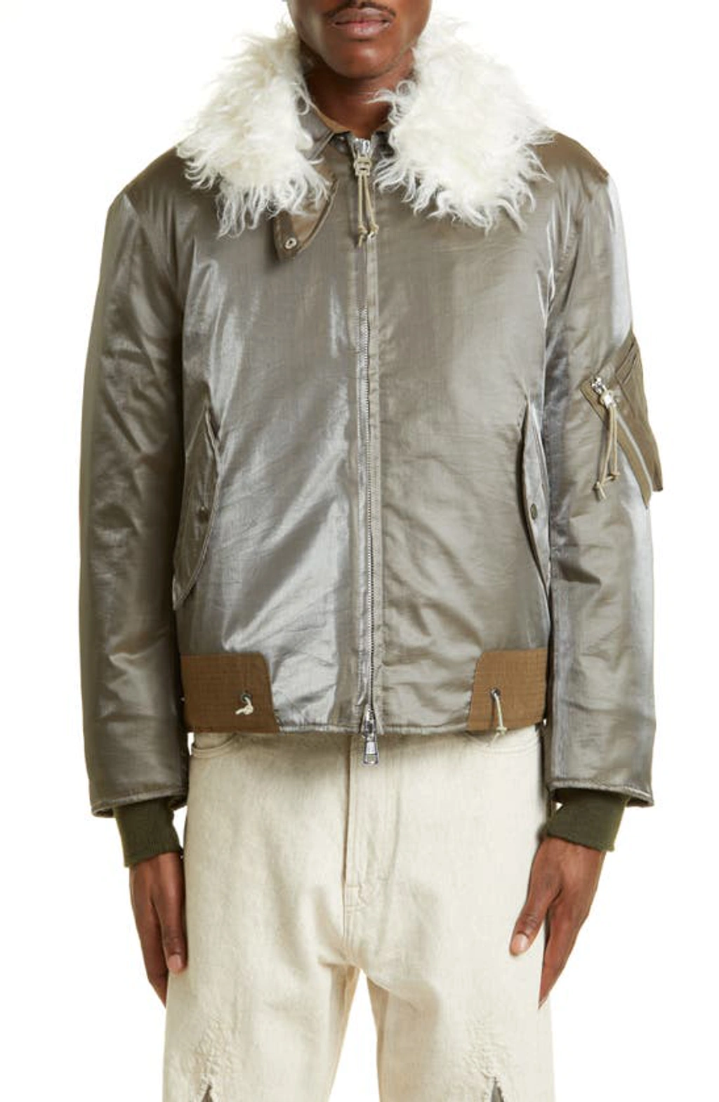 Our Legacy Glyptodon Water Repellent Bomber Jacket In Army Green