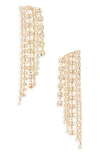 BAUBLEBAR BAUBLEBAR MIXED CRYSTAL FRINGE DROP EARRINGS