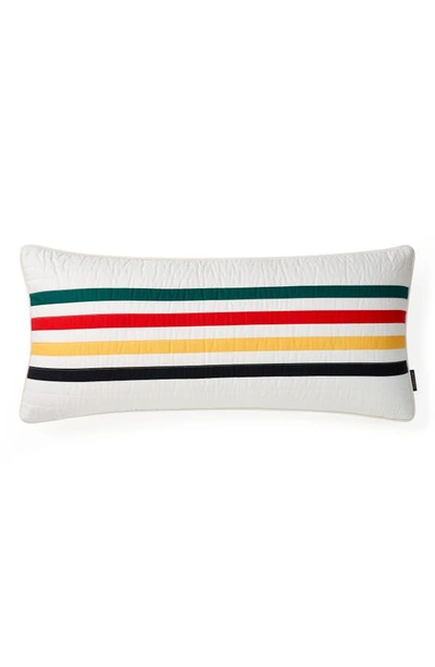 Pendleton Stripe Quilted Accent Pillow In Ivory Multi