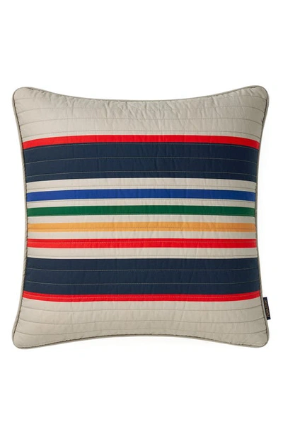 Pendleton Zion Stripe Accent Pillow In Tan Multi