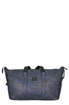 Duchamp Rubberized Duffle Bag In Navy Camo