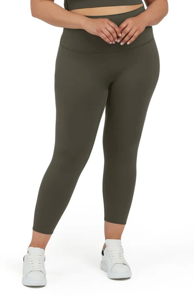 Spanx Soft And Smooth 7/8 Leggings In Dark Palm