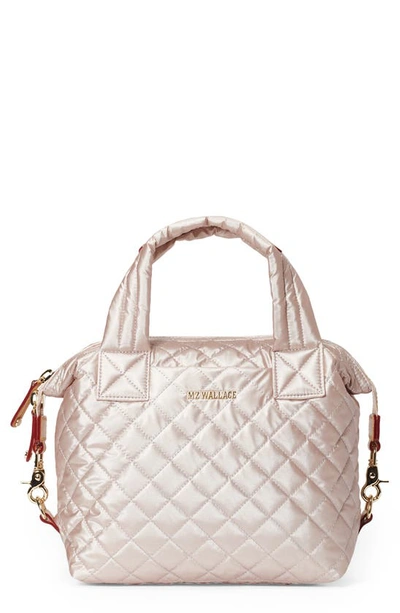 Mz Wallace Women's Small Sutton Deluxe Quilted Tote In Pale Rose