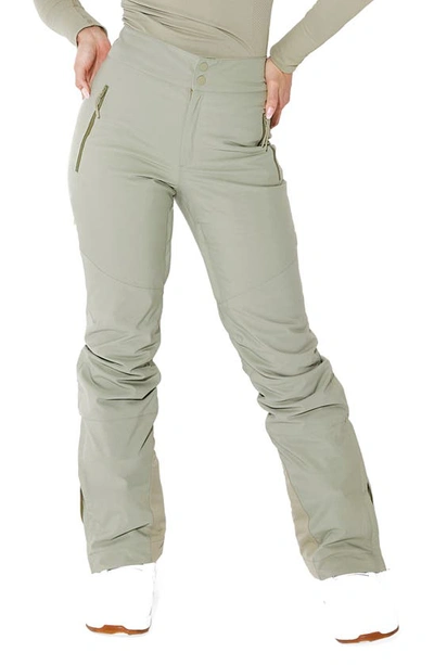 Halfdays Alessandra Insulated Water Resistant Ski Pants In Sage