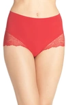 Spanx Undie-tectable Lace Hi-hipster Panties In Red Pop