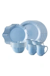 Juliska Berry & Thread 16 Piece Dinnerware Set, Service For 4 In Chambray