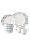 Juliska Sitio Stripe 16-piece Dinnerware Set In Delft Blue