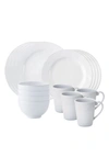 Juliska Quotidien White Truffle 16 Piece Dinnerware Set In White Truffle