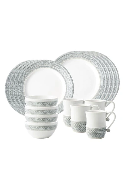 Juliska Le Panier Grey Mist 16 Piece Dinnerware Set, Service For 4 In Mist Grey