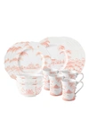 Juliska Country Estate 16 Piece Dinnerware Set, Service For 4 In Petal Pink