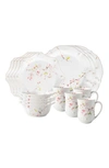 Juliska Berry & Thread Floral Sketch 16pc Place Setting - Cherry Blossom In White Wash