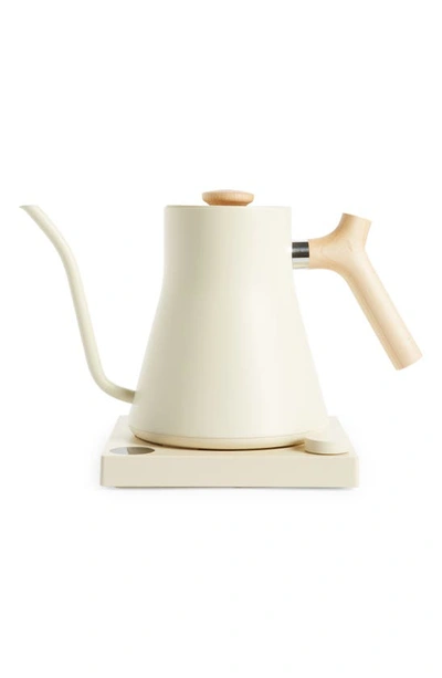 Fellow Stagg Ekg Electric Pour Over Kettle In Sweet Cream W/ Maple Accents