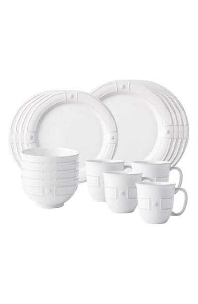 Juliska Berry & Thread French Panel Whitewash 16-piece Dinnerware Set In White Wash
