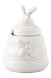 Juliska Clever Creatures Henrietta Whitewash Honey Pot In Whitewash