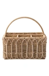 Juliska Provence Rattan Silverware Caddy - Whitewash In Whitewash