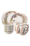 Juliska Forest Walk 16 Piece Dinnerware Set, Service For 4 In Cafe Aulait