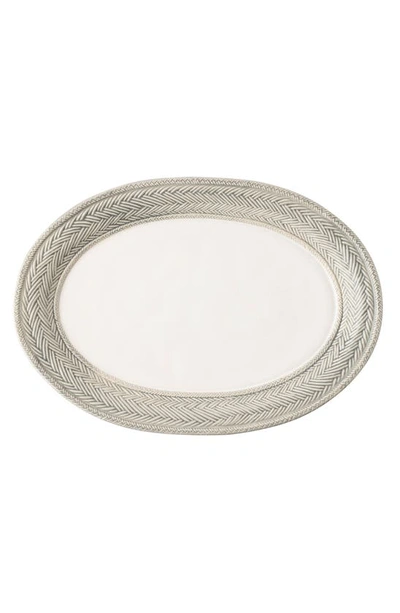 Juliska Le Panier Ceramic Platter In Mist Grey