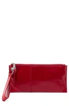 Hobo 'vida' Leather Clutch In Crimson