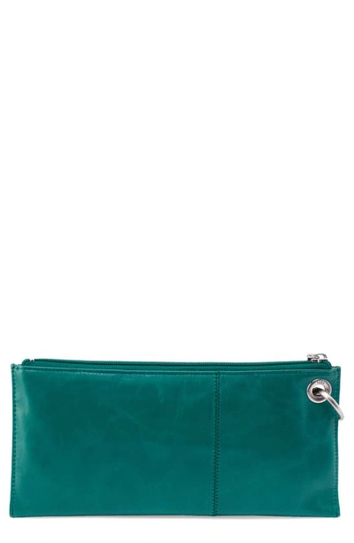 Hobo 'vida' Leather Clutch In Spruce