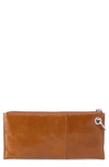 Hobo 'vida' Leather Clutch In Truffle