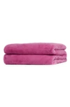 Apparis Brady Faux Fur Throw Blanket In Pink