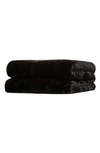 Apparis Brady Faux Fur Blanket In Noir