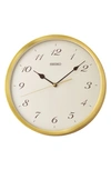Seiko Jewel Tone Wall Clock In Gold