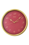 Seiko Jewel Tone Wall Clock In Garnet