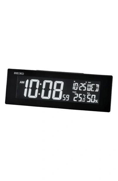 Seiko Colour Changing Everything Led Clock In Black