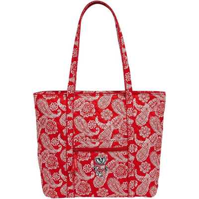 Vera Bradley Wisconsin Badgers Iconic Bandana Tote Bag In Red