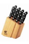 ZWILLING ZWILLING TWIN GOURMET 9-PIECE STEAK KNIFE BLOCK SET