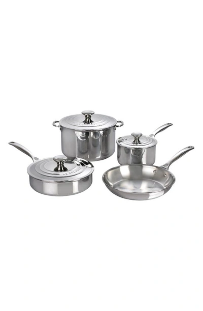 Le Creuset 7-piece Stainless Steel Cookware Set In N,a