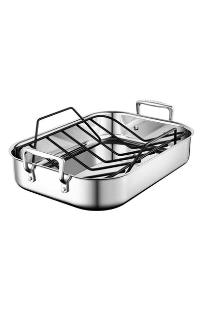 Le Creuset Small Roasting Pan In Stainless Steel