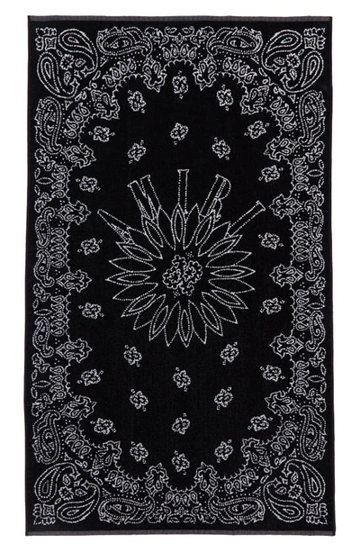 Amiri Bandana Cotton Towel In Black