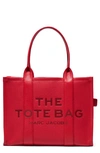 Marc Jacobs The Large Leather Tote Bag In True Red