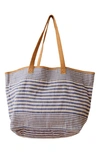 Will And Atlas Paloma Stripe Tote Bag In Indigo