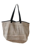 Will And Atlas Paloma Stripe Tote Bag In Black