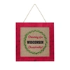 FOCO WISCONSIN BADGERS 12'' DOUBLE-SIDED BURLAP SIGN